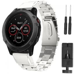 Rannekoru RSF-teräs Garmin Fenix 3 / 5X / 5X Plus - hopea