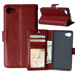 Lompakkokotelo 3-kortti Sony Xperia Z5 Compact (E5823)  - ruskea