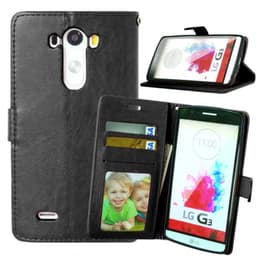 Lommebokdeksel 3-kort LG G3 (D855)  - Svart