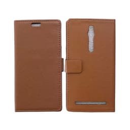 Lompakkokotelo 2-kortti Asus Zenfone 2 (ZE551ML)  - ruskea