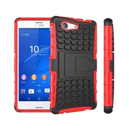 Stødfast Cover med stativ Sony Xperia Z3 Compact (D5803) : farve - rød