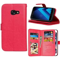 Dobbeltflip Flexi 9-kort Samsung Galaxy A3 2017 (SM-A320F)  - RØD