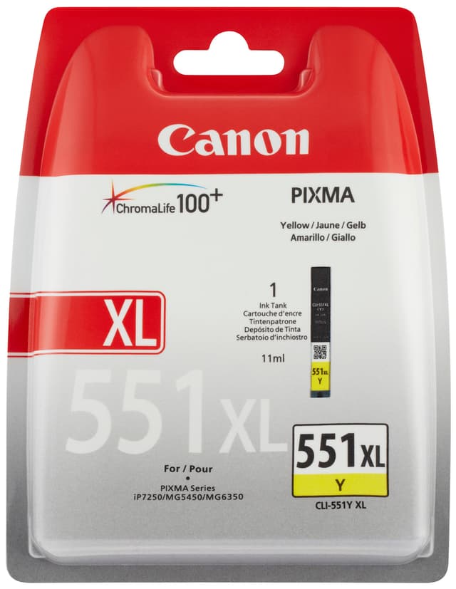 Canon blekkpatron CLI-551XL Gul