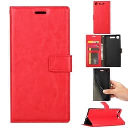 Mobilplånbok 3-kort Sony Xperia XZ1 (G8341)  - Röd