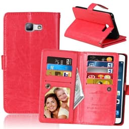 Dobbelt Flip Flexi 9-kort Samsung Galaxy A3 2016 (SM-A310F)  - rød
