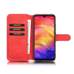 DG-Ming Lommebokdeksel 3-kort Xiaomi Redmi Note 7 (6,3 ")  - RØD