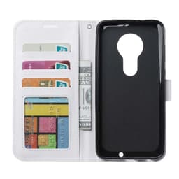 Lompakkokotelo 3-korttinen Motorola Moto G7 Play (XT1952)  - valkoinen