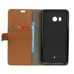Lompakkokotelo 2-kortti HTC U11  - ruskea