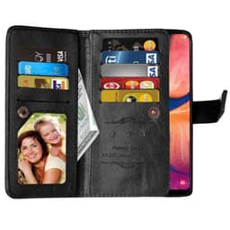 Dobbeltflip Flexi 9-kort Samsung Galaxy A10 (SM-A105F)  - Svart