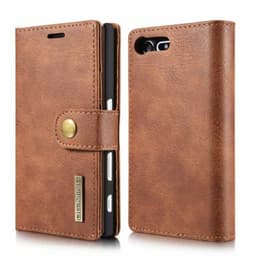 Lompakkokotelo DG-Ming 2i1 Sony Xperia X Compact (F5321)  - ruskea