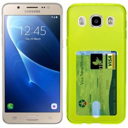 Silikondeksel med kort  Samsung Galaxy J5 2016 (SM-J510F)  - Gul