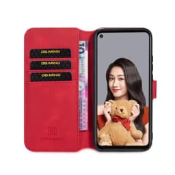 DG-Ming Lompakkokotelo 3-kortti Huawei Mate 30 Lite (SPL-L29)  - punai