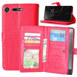 Lompakkotelo Flexi 9-kortti Sony Xperia XZ1 (G8341)  - punainen