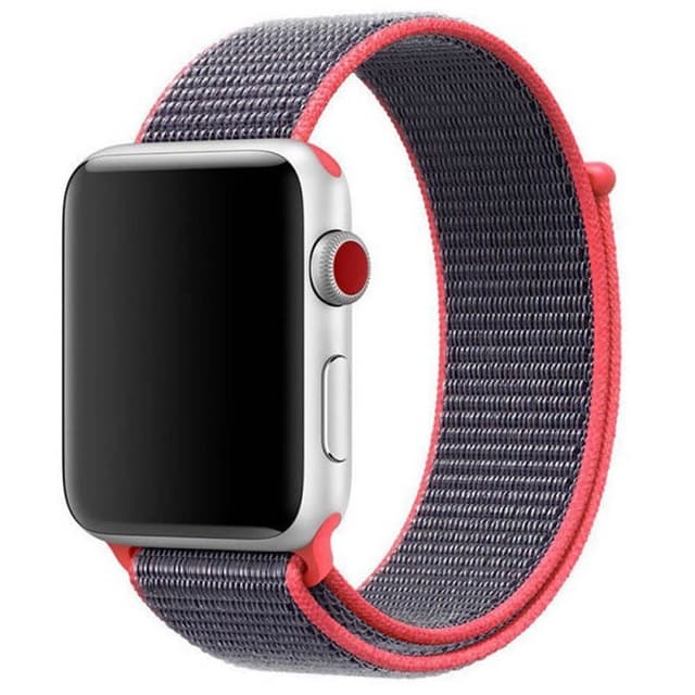 Apple Watch 38mm Nylon armbånd - elektrisk lyserød