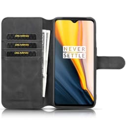 DG-Ming Lommebokdeksel 3-kort OnePlus 7  - Svart