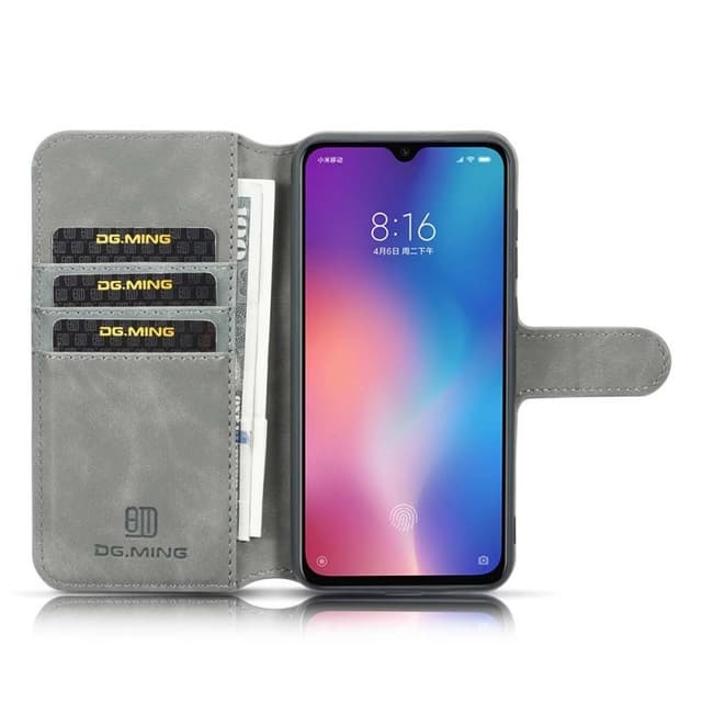 DG-Ming mobilplånbok 3-kort Xiaomi Mi 9 (6.39")  - Grå