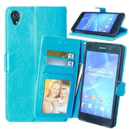 Lommebokdeksel 3-kort Sony Xperia Z2 (D6503)  - Lyse blå