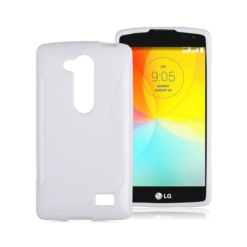 S-Line Silicone Cover til LG L Fino (D290N) : farve - hvid