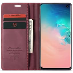 CaseMe Smart Magnet Flipdeksel Samsung Galaxy S10 (SM-G973F)  - burgun