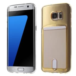 Silikonikuori kortilla Samsung Galaxy S7 Edge (SM-G935F)  - kulta