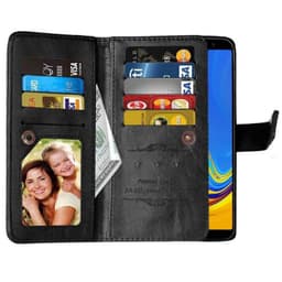 Dobbeltflip Flexi 9-kort Samsung Galaxy A7 2018 (SM-A750F)  - Svart