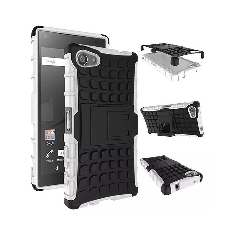 Stødfast Cover med stativ Sony Xperia Z5 Compact (E5823) : farve - hvid