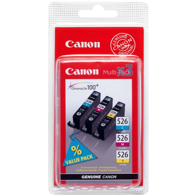 Canon Bläckpatroner CLI-526CMY Cyan Magenta Gul