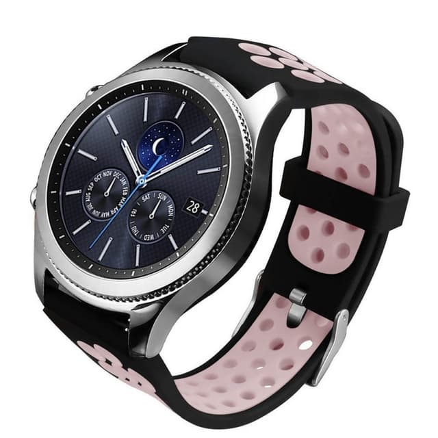 Sport rannekoru reikä Samsung Gear S3 musta-Vpunainen