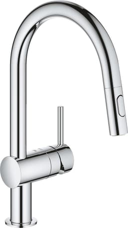 Grohe Minta blandebatteri med C-kran og hånddusj (chrome)