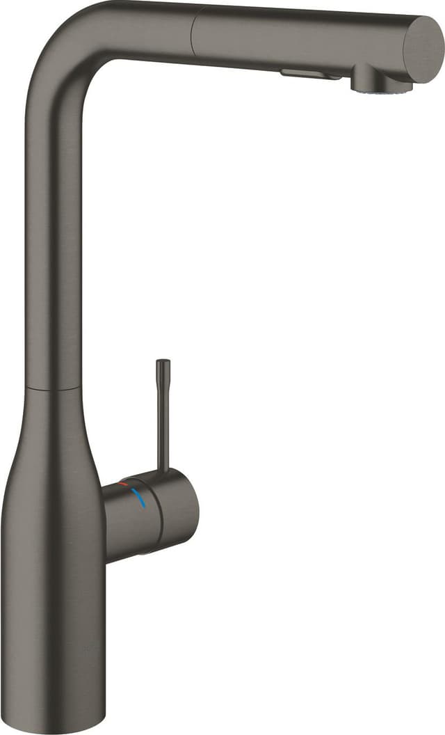 Grohe Essence blandebatteri m. L-kran og hånddusj (hard graphite)