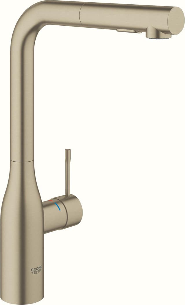 Grohe Essence blandebatteri m. L-kran og hånddusj (nickel)