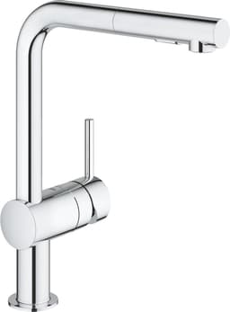 Grohe Minta blandebatteri med L-kran og hånddusj (chrome)