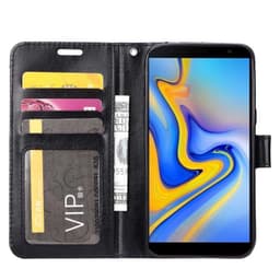 Lompakkokotelo 3-kortti Samsung Galaxy J6 Plus (SM-J610F)  - musta
