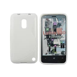 S-Line Silicone Cover til Nokia Lumia 620 (RM-846) : farve - hvid