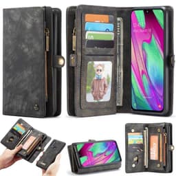 CaseMe Lompakkokotelo 11-kortti Samsung Galaxy A40 (SM-A405F)  - Musta