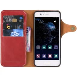 Retro lompakkokotelo 3-kortti Huawei P10 (VTR-L29)  - punainen
