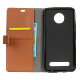 Lompakkokotelo 2-korttiinen Motorola Moto Z3 Play (XT1929)  - ruskea