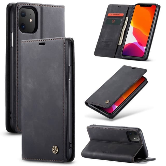 CaseMe Smart Magnet FlipCase Apple iPhone 11 (6.1 ")  - musta