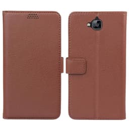 Lompakkokotelo 2-kortti Huawei Y6 2017 (MYA-L41)  - ruskea