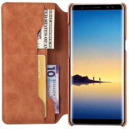 Lompakkokotelo Slim PU Samsung Galaxy Note 8 (SM-N950F)  - ruskea