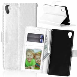 Lommebokdeksel 3-kort Sony Xperia E5 (F3311)  - Hvit