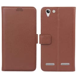 Lompakkokotelo 2-kortti Lenovo Vibe K5  - ruskea