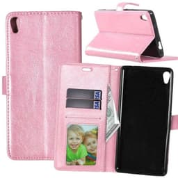 Lompakkokotelo 3-kortti Sony Xperia XA Ultra (F3211)  - vaaleanpunaine