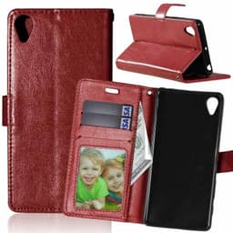 Lommebokdeksel 3-kort Sony Xperia E5 (F3311)  - brun
