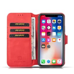DG-Ming Wallet 3-kort til Apple iPhone X / XS  - rød