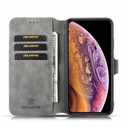 DG-Ming Lommebokdeksel 3-kort Apple iPhone XS Max  - Grå