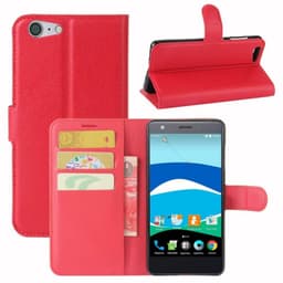 Lompakkokotelo 3-kortti ZTE Blade V770  - punainen