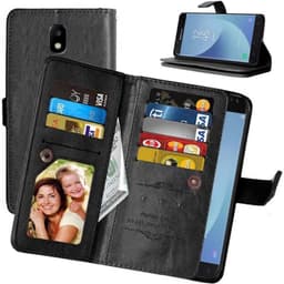 Lompakkotelo Flexi 9-kortti Samsung Galaxy J3 2017 (SM-J330F)  - musta