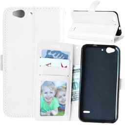 Lommebokdeksel 3-kort ZTE Blade S6  - Hvit