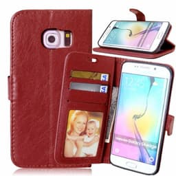 Lompakkokotelo 3-kortti Samsung Galaxy S6 Edge (SM-G925F)  - ruskea